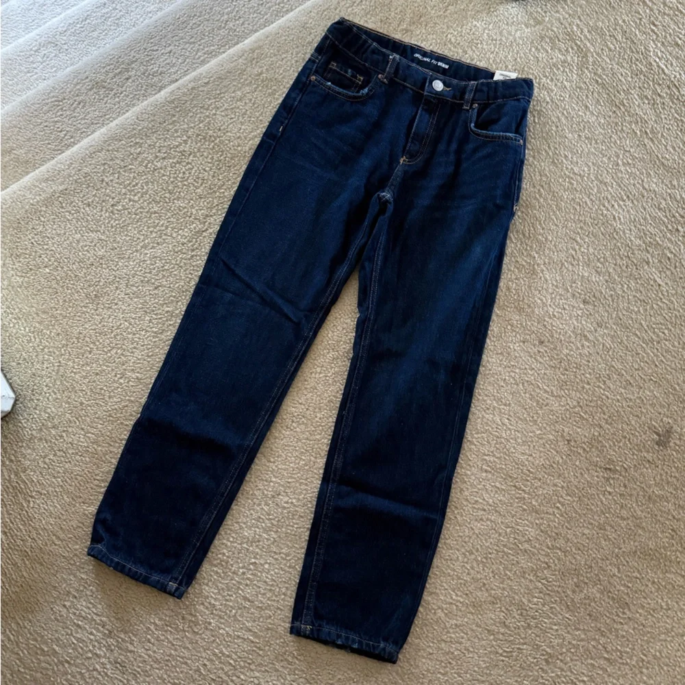 NWT Zara Boys Original Fit Straight Leg Dark Blue Denim Jeans